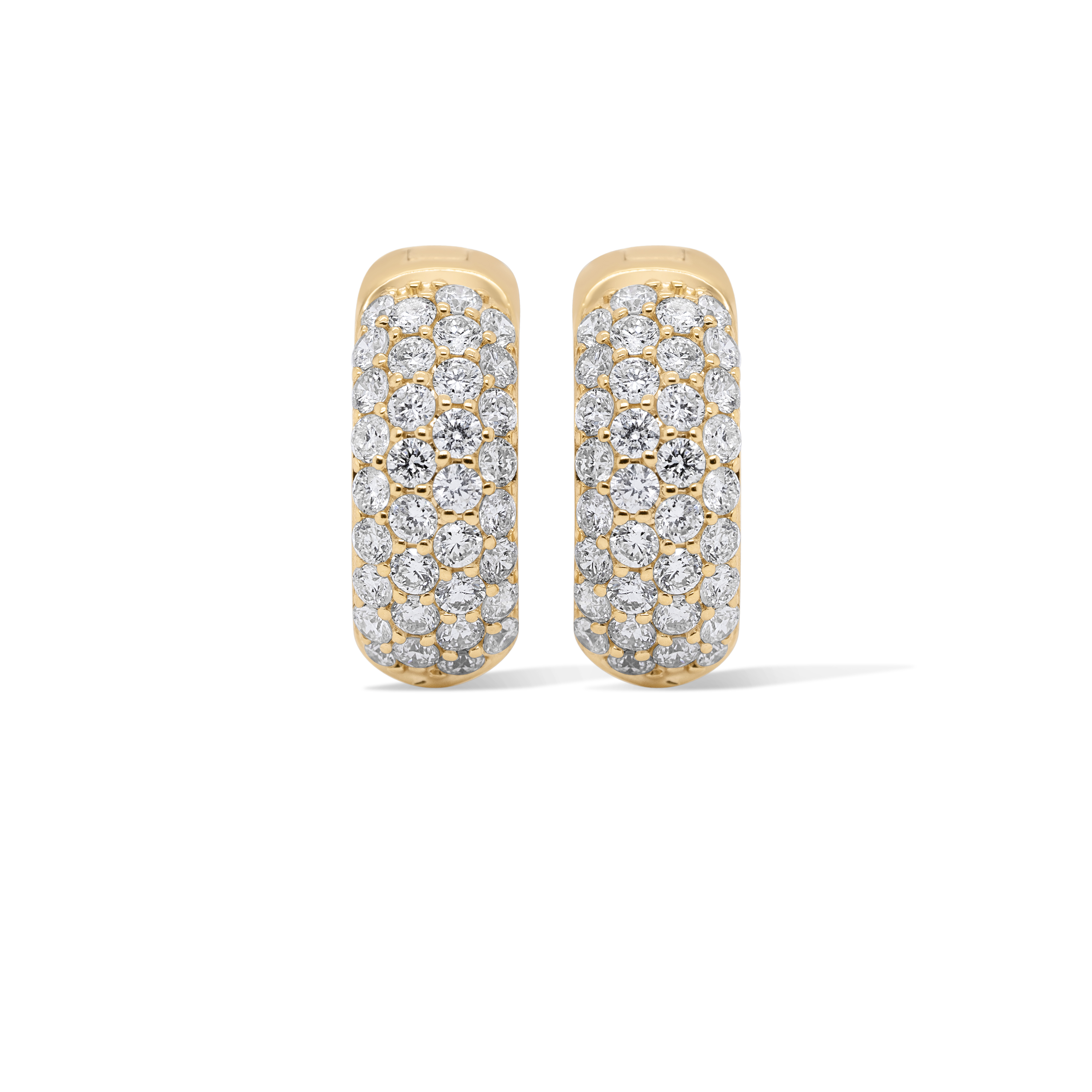 Diamond Hoop Earrings 1.07 ct. 14K Yellow Golds